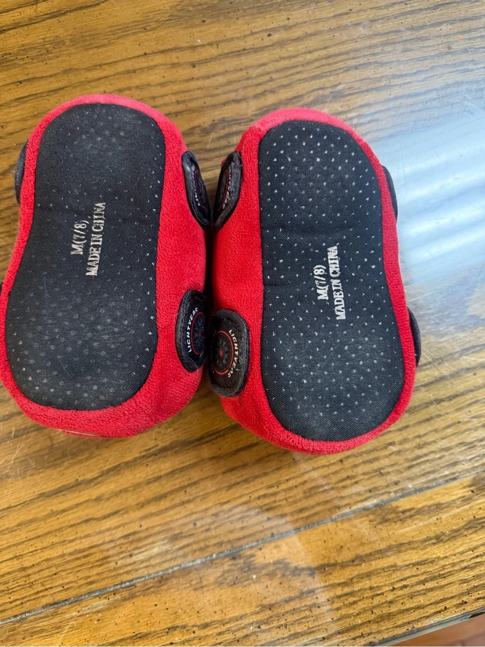 Disney Pixar Cars Lightning McQueen Red Plush Slippers
